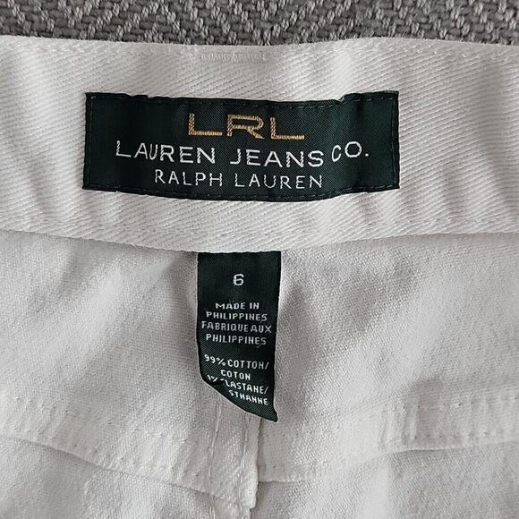 Lauren Ralph Lauren Green Label Jeans White Classic Straight Women’s Size 6 - Picture 7 of 16